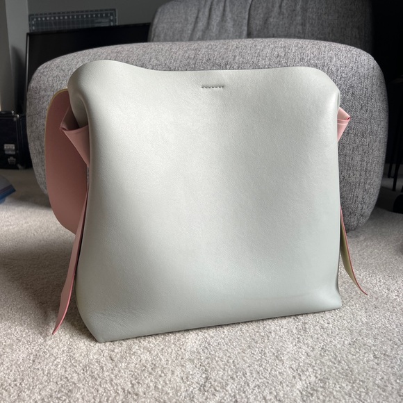 Acne Studios Musubi Midi Tote in Pale Blue and Pink - Picture 15 of 15